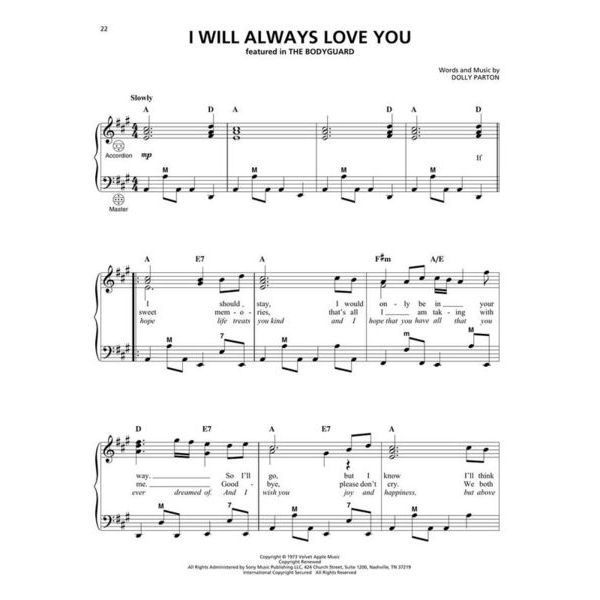 Hal Leonard Movie Songs for Accordion