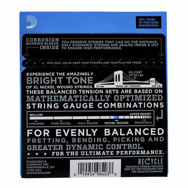 Daddario EXL115BT
