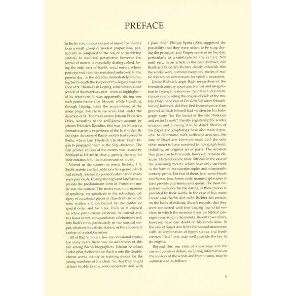 Brenreiter Bach Motetten BWV 225-230