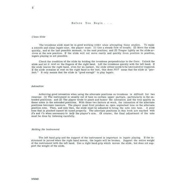 Carl Fischer Studies in Legato Trombone