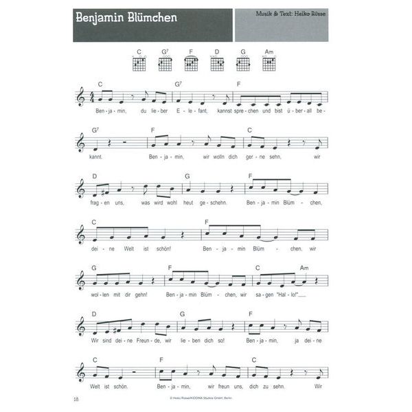 Bosworth 100 Kinderlieder für Gitarre