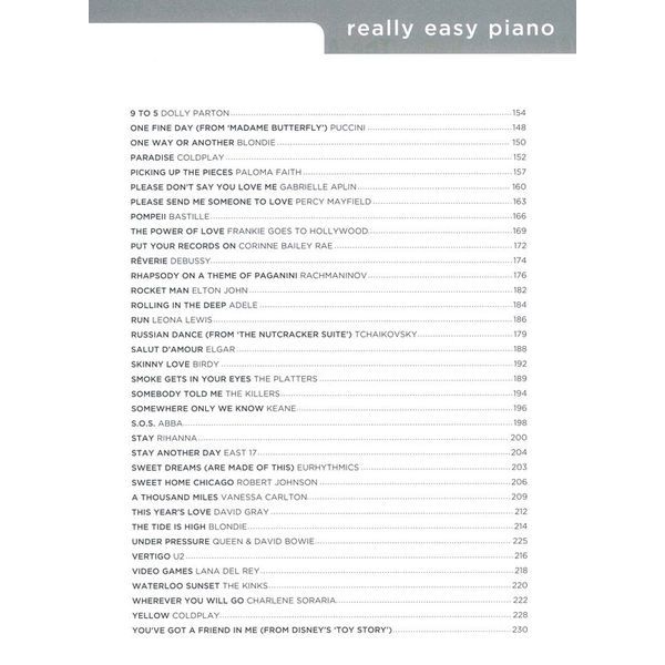 Wise Publications Really Easy Piano 101 Top Hits
