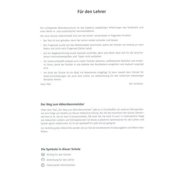 Holzschuh Verlag Neue Akkordeon Schule 1