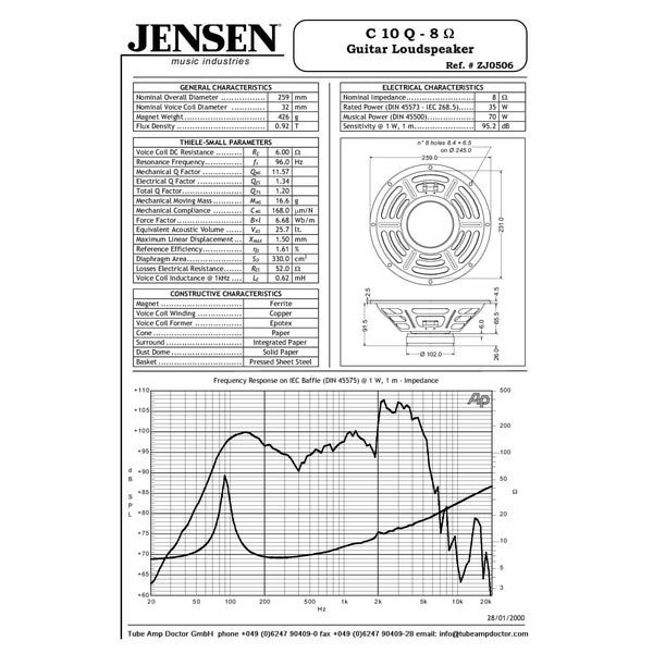 Jensen C10Q Ceramic Vintage 8Ohm