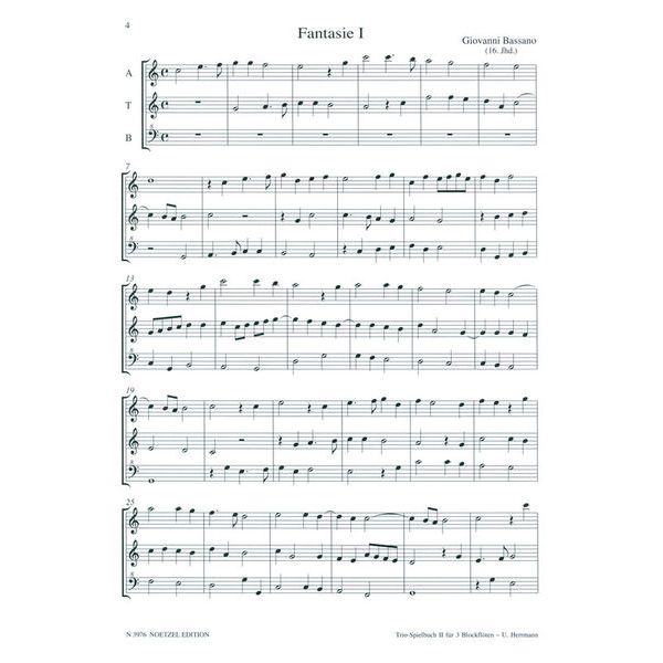 Heinrichshofen Verlag Trio-Spielbuch 2 Blockflöte