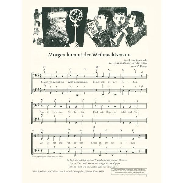 Schott Weihnachtsmann Cello