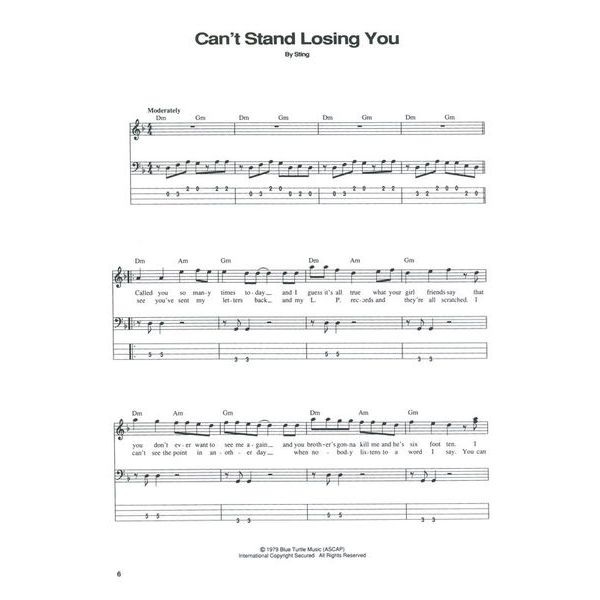 Music Sales The Best Of Police Bass