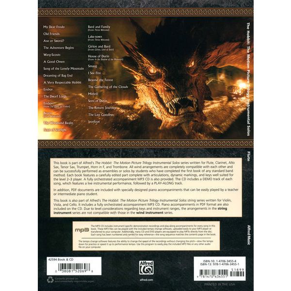 Alfred Music Publishing Hobbit Trilogy Flute