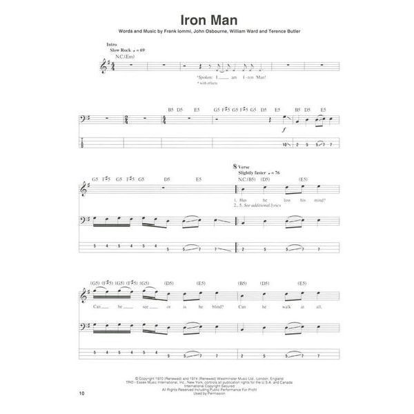 Hal Leonard Bass Play-Along Black Sabbath