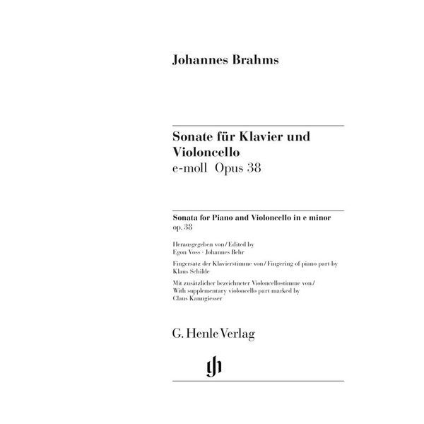 Henle Verlag Brahms Sonate e-moll Cello