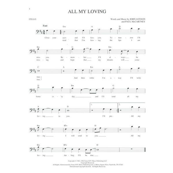 Hal Leonard Easy Pop Melodies Cello