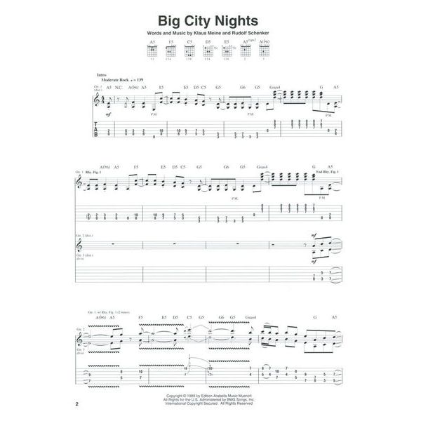 Hal Leonard Best Of Scorpions