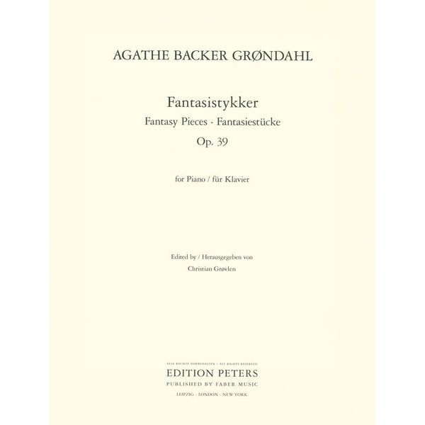 Edition Peters Backer Grndahl Fantasy Pieces