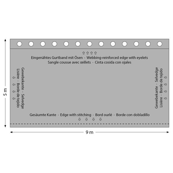 Stairville Euro Curtain 320g/m 9.0x5.0m