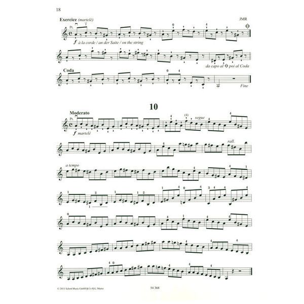 Schott 36 Etudes Melodiques Violin