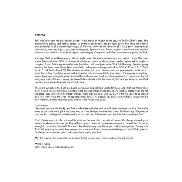 Hal Leonard Chick Corea Omnibook