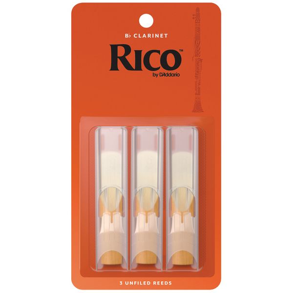 DAddario Woodwinds Rico Bb Clarinet 3.5 3-Pack