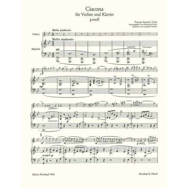 Breitkopf & Hrtel Vitali Ciacona g-moll Violin