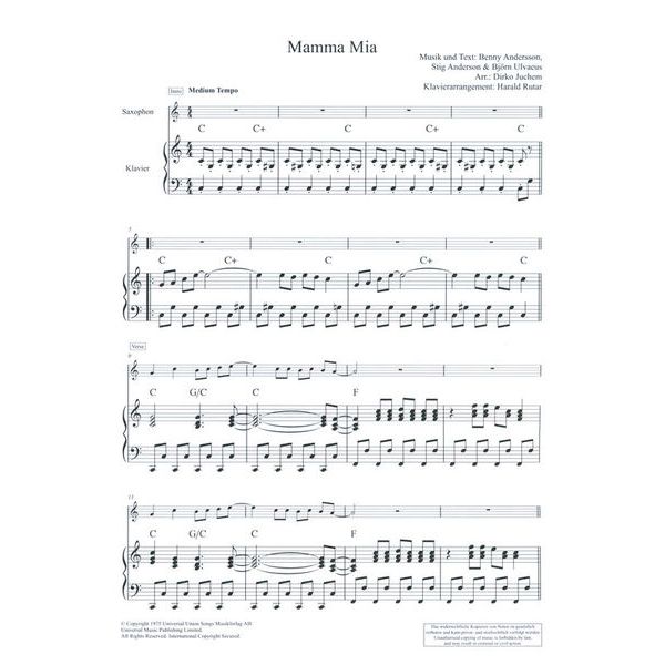 Schott Abba Classics T-Sax