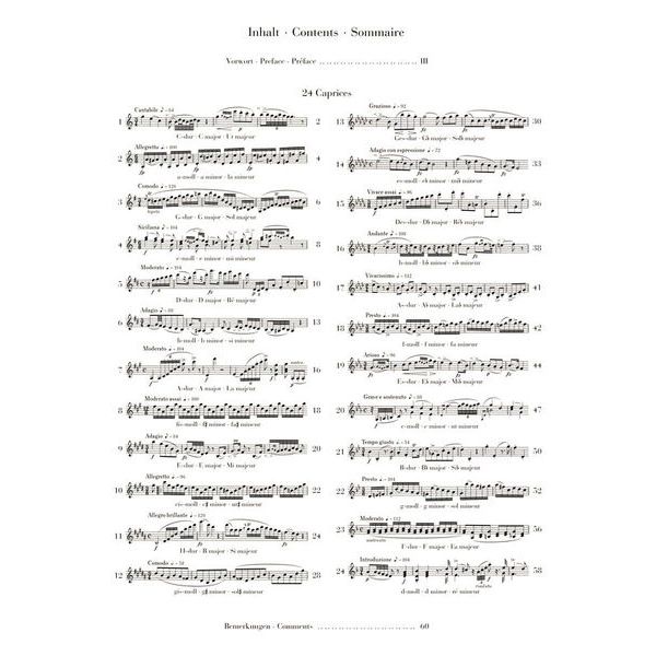 Henle Verlag Rode 24 Caprices Violin