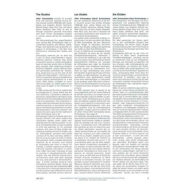 Editions Bim After Schlossberg Trumpet