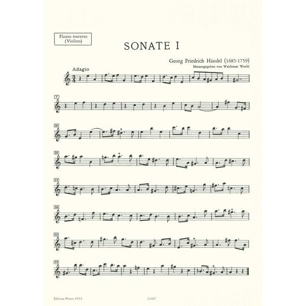 Edition Peters Hndel Hallenser Sonaten