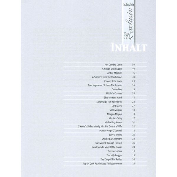 Holzschuh Verlag Irish Folk Music Accordion