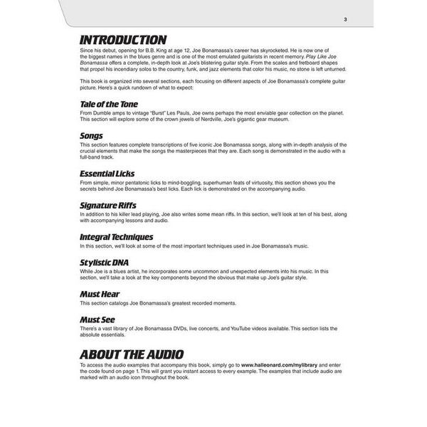 Hal Leonard Play Like Joe Bonamassa