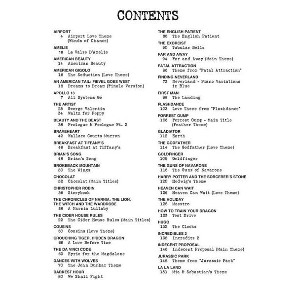 Hal Leonard Budgetbooks Movie Themes