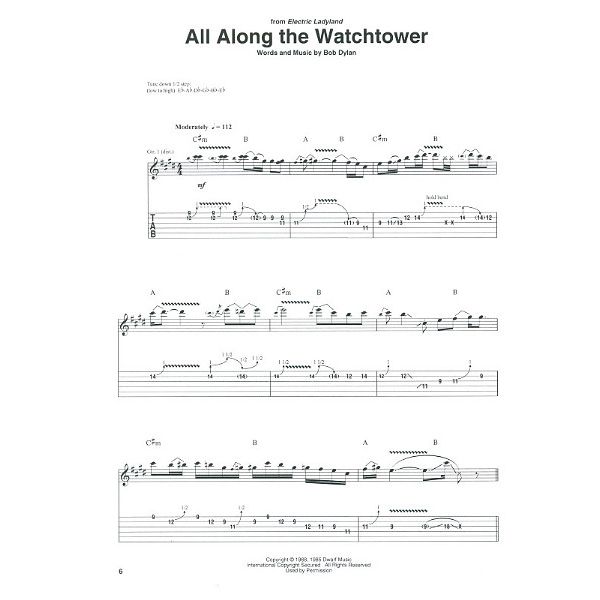 Hal Leonard Jimi Hendrix Omnibook