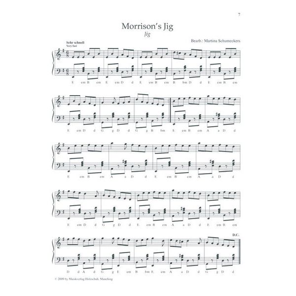 Holzschuh Verlag Irish Folk Music Accordion