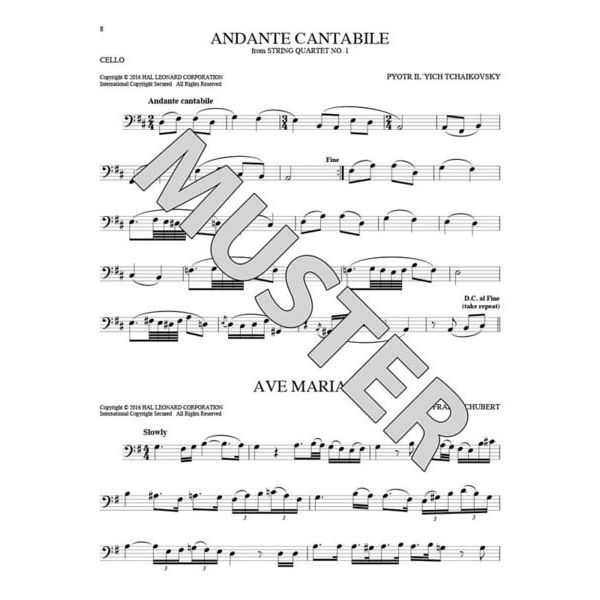 Hal Leonard 101 Classical Themes Cello