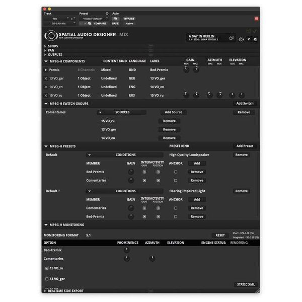 New Audio Technology Spatial Audio Designer - Prod.