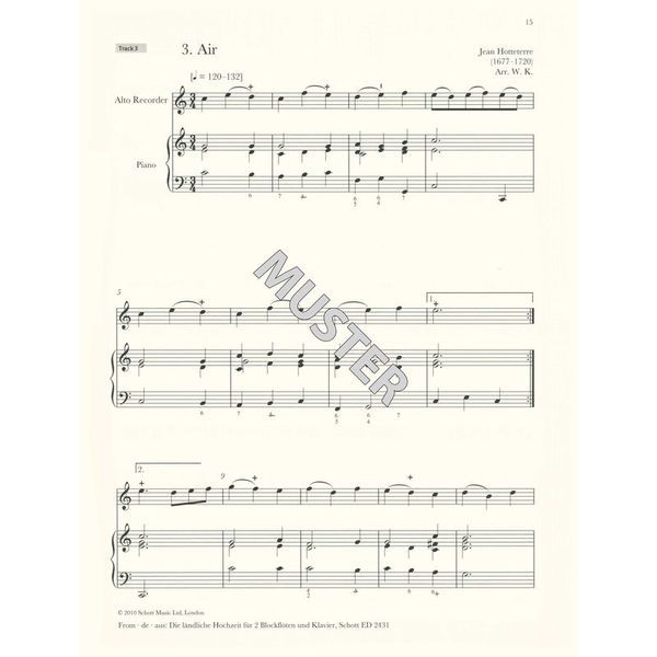 Schott Baroque Recorder Anthology 3