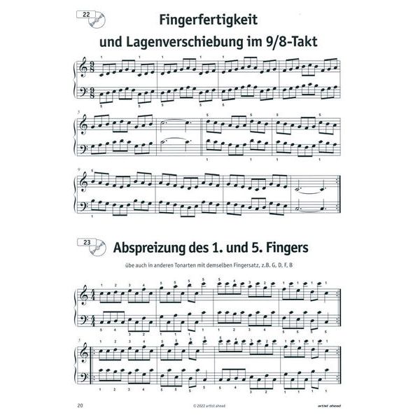 Artist Ahead Musikverlag Fingerübungen am Klavier