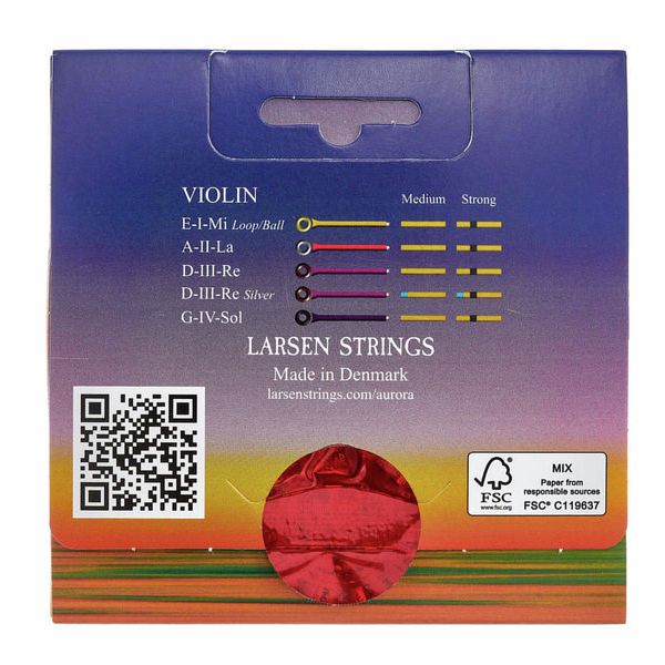 Larsen Aurora Violin Set D Silver Med