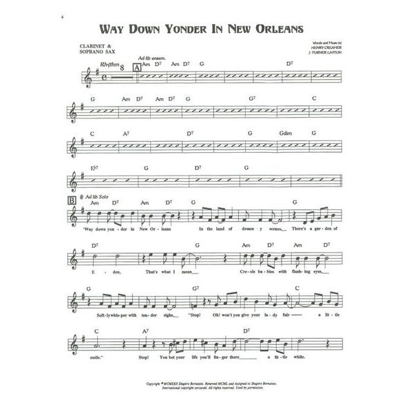 Music Minus One From Dixie to Swing Clarinet