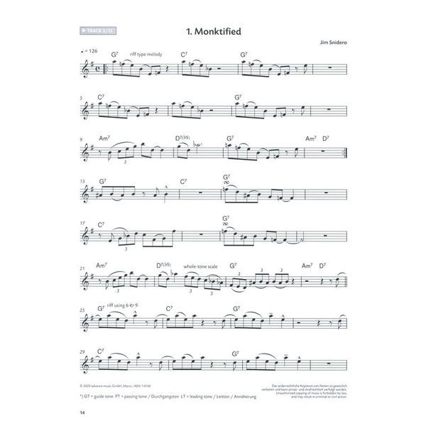 Advance Music Essence of Bebop A-Sax