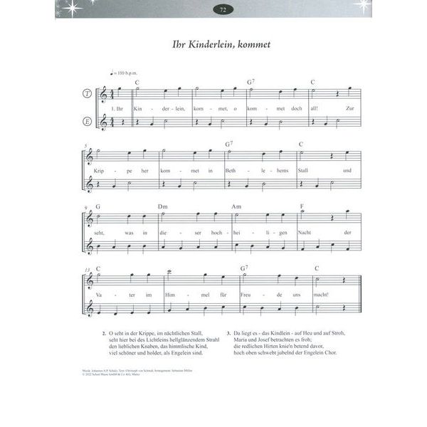 Schott Weihnachtslieder Blockflöte