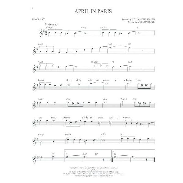 Hal Leonard 101 Jazz Songs for Tenor Sax