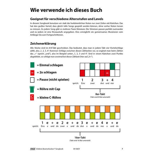 Hage Musikverlag Erlebnis Boomwhackers Songbook
