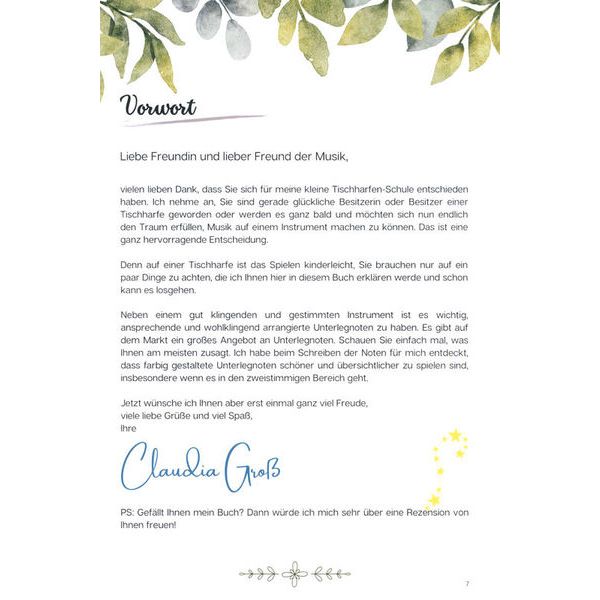 Claudia Gro Die kleine Tischharfen-Schule