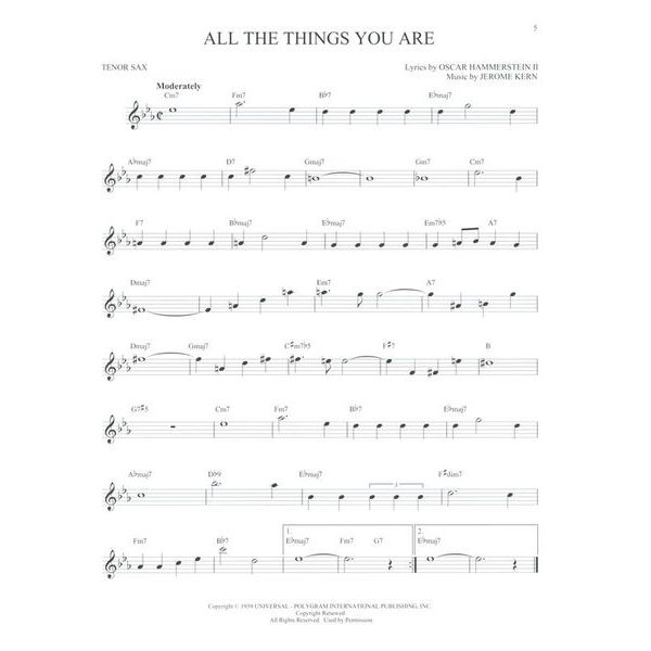 Hal Leonard 101 Jazz Songs for Tenor Sax