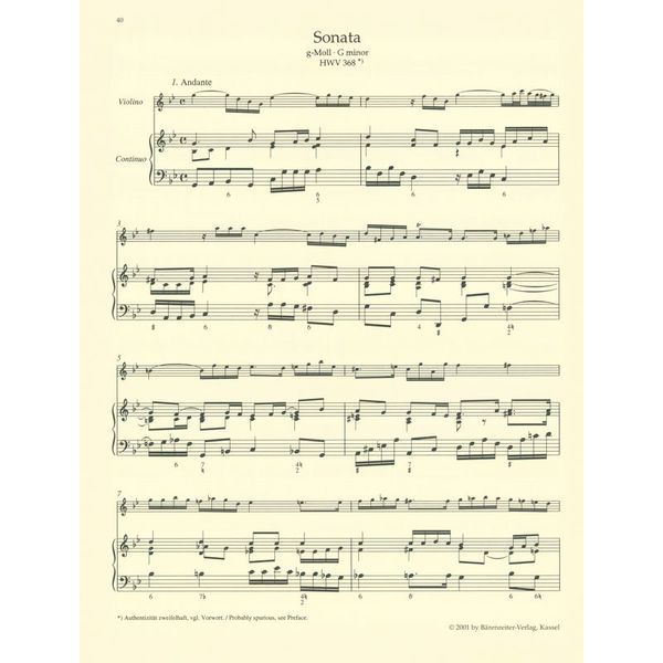 Brenreiter Hndel Smtliche Werke