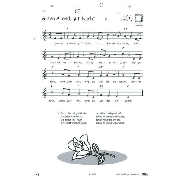 Hage Musikverlag Lillis Blockflöten Spielbuch