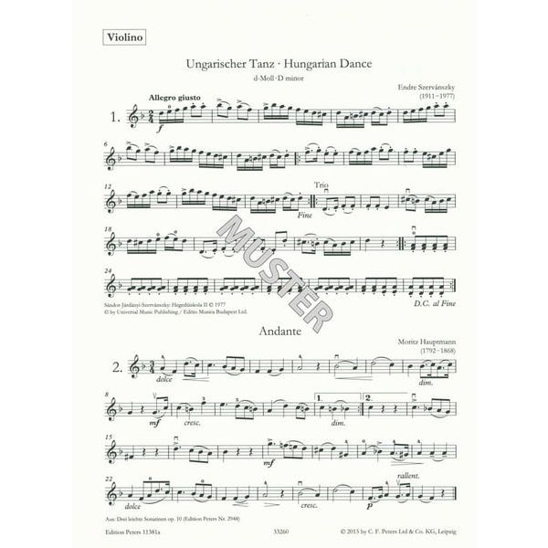 Edition Peters Piccolo Paganini 1