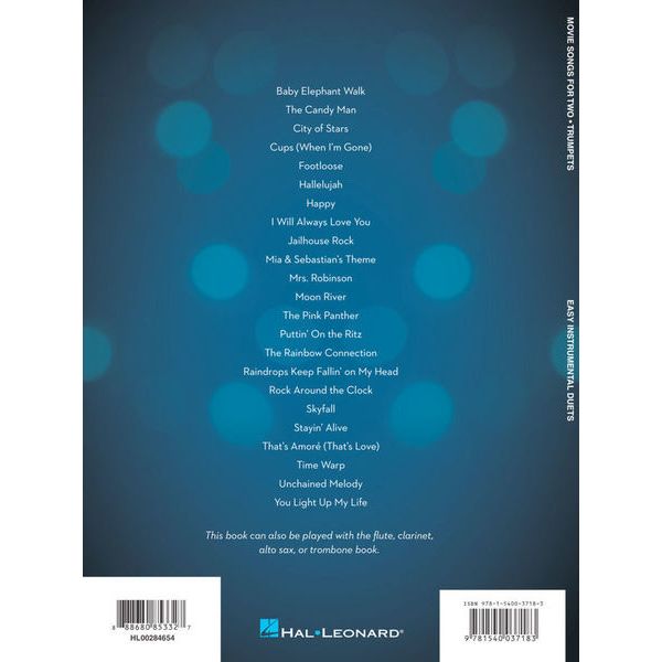 Hal Leonard Movie Songs For Two Trumpets