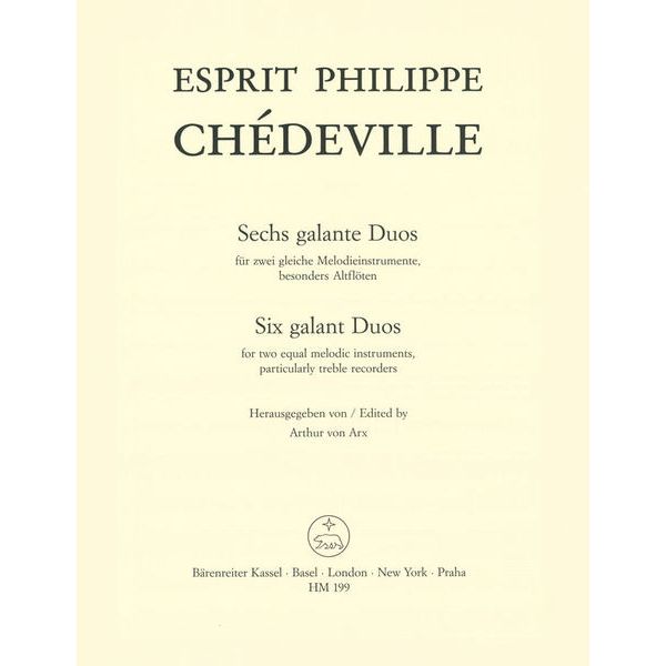 Brenreiter Chédeville Galante Duos Alt
