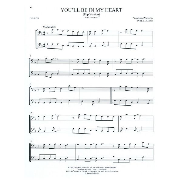 Hal Leonard Disney Songs For Two Cello