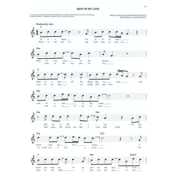 Hal Leonard Easy Classic Rock Fake Book